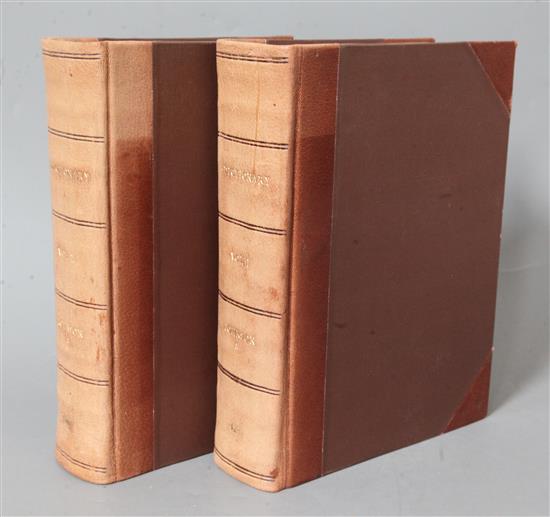Johnson, Samuel - A Dictionary of the English Language, 2 vols, 6th edition, quarto, rebound half calf, 1785